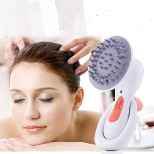 Washable Electric Scalp Cleaner Head Relax Massage Anti Hair Loss Care Cleaning Washing Brush Vibration Deep Clean Rubber Comb