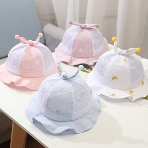 Summer Spring Outdoor Baby Hat Infant Girls Sun Hats Cotton Children Cap Kids Princess Beach Cap Bow Girl Caps