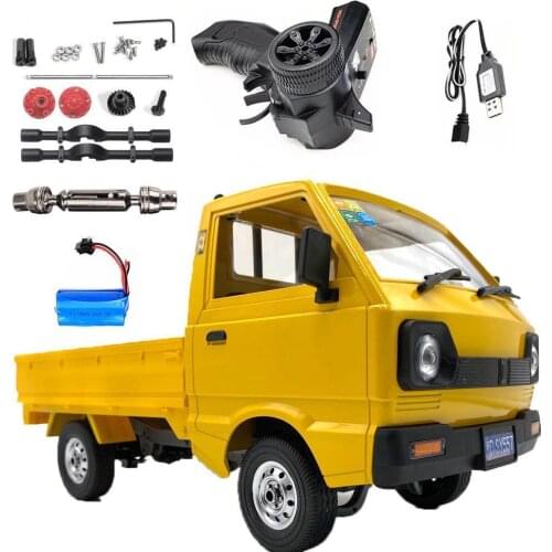 Genuine RCtown Wpl D12 1:10 2.4g 2WD RC Truck Brushed Climbing LED Light Crawler Off Road Rc Car Vehicle Models Toy for Boys Kid