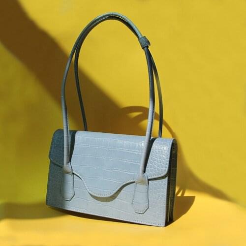 2021 New Trend Crocodile Pattern High Sense Bag Portable Shoulder Bag Underarm Bag Organ Womens Bag One Piece Dropshipping