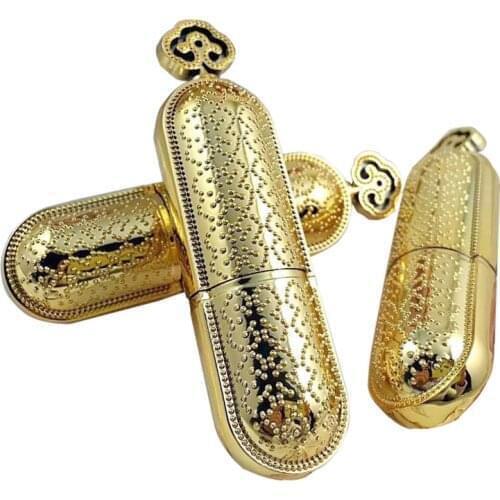 50 Pcs/Lot Wholesale, Empty Gold Color Plastic Round Shape Lip Stick Tube/lipbalm Tube/Container/Case