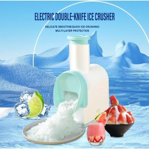 Rechargeable Electric Block Ice Shaver Blender Ice Crusher Chopper Slush Maker Icecream Cone Snow Ice Smoothies Breaking Machine