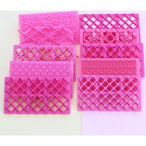 Plastic DIY Fondant Cake Embosser Flower Cookie Cutter Biscuit Molds Icing Embossing Decoration Pastry Tools Kitchen Accessories