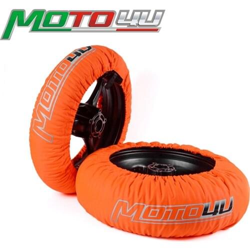 Non-Digital Motorcycle Tyre Tire Heaters Warmer Racer Orange Front and Rear 120/200 120/190