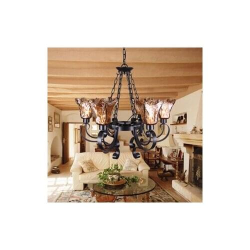 Loft Pendant Light Industrial Style Glass Pendant Lamps Bar/Restaurant Light Retro Lamparas Colgantes Black and Amer Luminaire