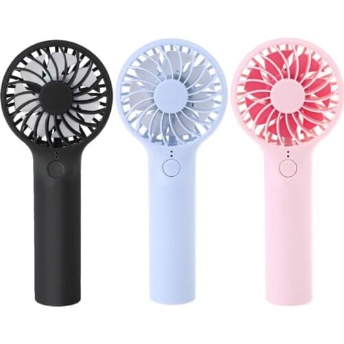 Handheld Mini Desktop Fan Outdoor Portable Usb Rechargeable Air Cooler Small Cooling Fan with 3 Gear Wind Speed