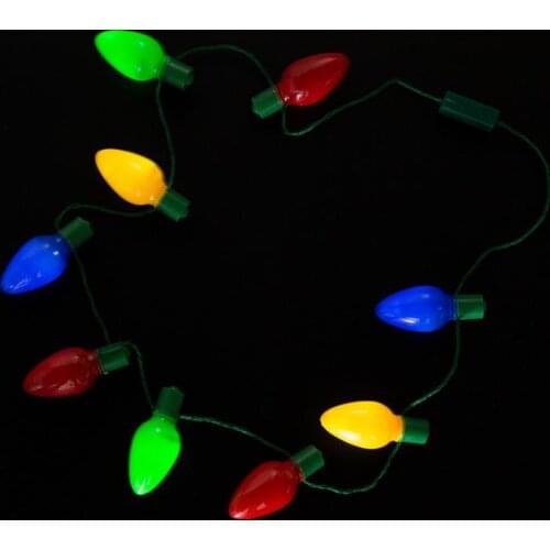 Christmas Necklace LED Light Up Bulb Party Favors For Adults Or Kids As A New Year Gift Party Supplies SN1380