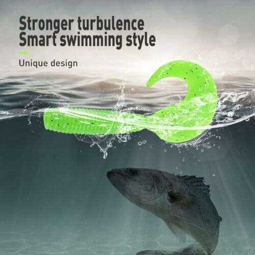 Fishing Lures 55mm 60mm 70mm 80mm Wobblers Soft Bait Worm Artificial Silicone Bait Grub Tail Soft Lures for Fishing Peche