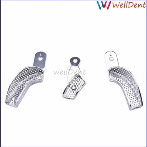 Dental Lab Impression Trays Partial Stainless Steel-set Of 3 Dental Impression Tray