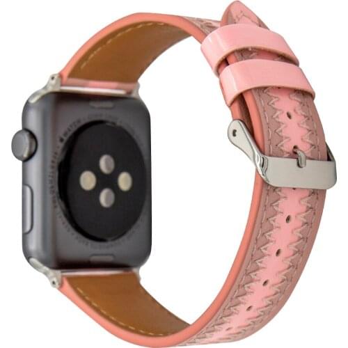 Luminous Genuine Leather Strap for Apple Watch Band 44mm 42mm 40mm 38mm Girl Wristband iWatch Series 6 5 4 3 2 1 SE Replacement