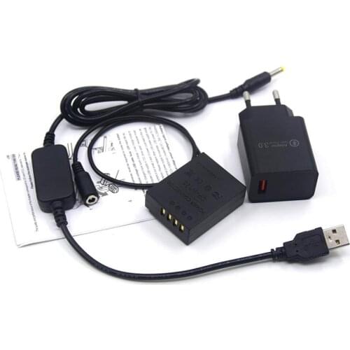 QC3.0 USB Charger + USB Cable fit power bank + NP-W126 CP-W126 Dummy Battery for Fujifilm X-PRO1 X-E1 X-E2 X-T1 T10 X-T2 X-A1 HS
