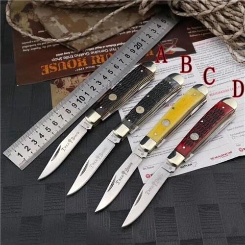 [WATCHMAN W088] Slip Joint multi-blade Pocket knife modern tradtional folding knives folder bone material collection
