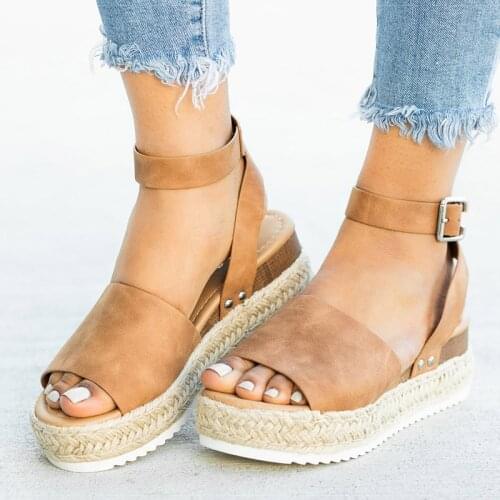 Dropshipping Women Sandals Soft Platform Sandals With Wedges Shoes Women High Heels Sandals Summer Shoes 2019 Chaussures Femme
