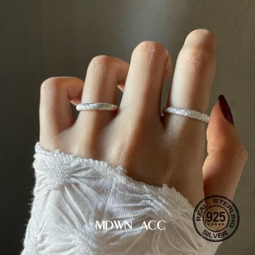 925 Sterling Silver Rings For Women Opening Adjustable Starry Sky Flashing Series Bright Cute Fashion Personality Jewelry INEFFA