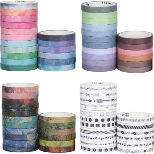 10/20 rolls Paper Sticker DIY Crafts Scrapbook Decorative Journal Decor Flower Adhesive Paper Tape Masking Tape Washi Tape