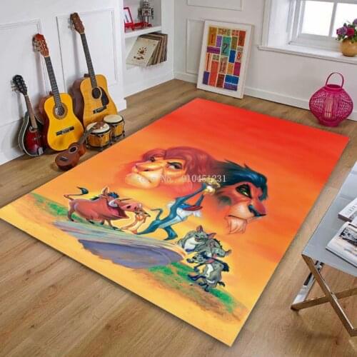 80x160CM The Lion King Simba Kids Play Mat Living Room Carpet Room Decoration Large Carpet Home Hallway Floor Rug Bedroom Mat