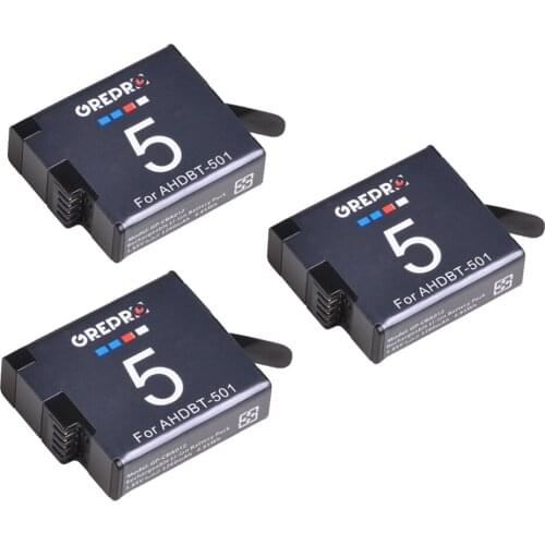 For Gopro Hero 5 AHDBT-501 Battery for Gopro 5, Hero 6, Hero 7, Hero 8, AHDBT 501 , AHDBT501 Battery