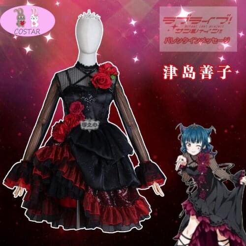 Anime! Lovelive!Sunshine!Unit Live Adventure 2020 Concert Tsushima Yoshiko Lovely Uniforms Ohara Mari Cosplay Costume Halloween