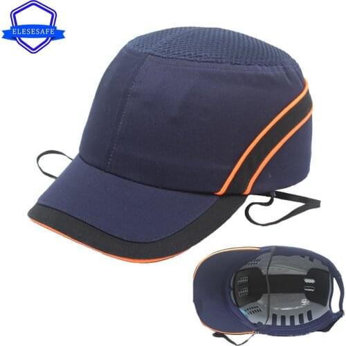 2020 Safety Bump Cap Hi-Viz Strip Baseball Hat Protective Helmet Hard Inner Shell For Work Factory Carrying Head Protection