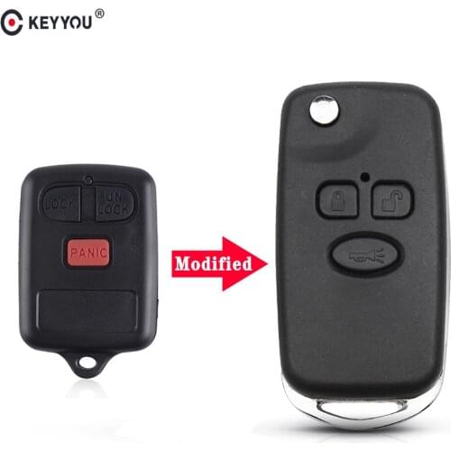 KEYYOU Replacement 3 Buttons Remote Key Shell Case Fit For BYD F3 F3R Fob Filp Folding Modified Car Key Case Cover