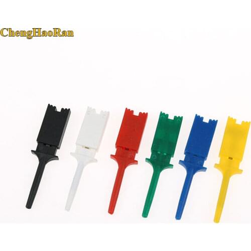 ChengHaoRan 2pcs Test Hooks Clips for Logic Analyzers Logic Test Clip Red Black Yellow Green Blue White
