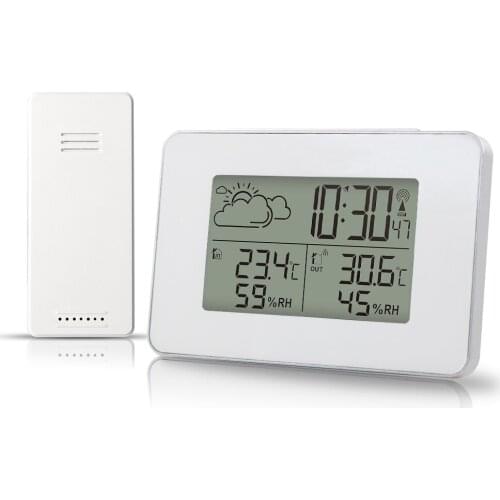 Digital Alarm Clock Weather Station Wireless Sensor With Temperature And Humidity Watch LCD Time Desktop Weather Table Clocks