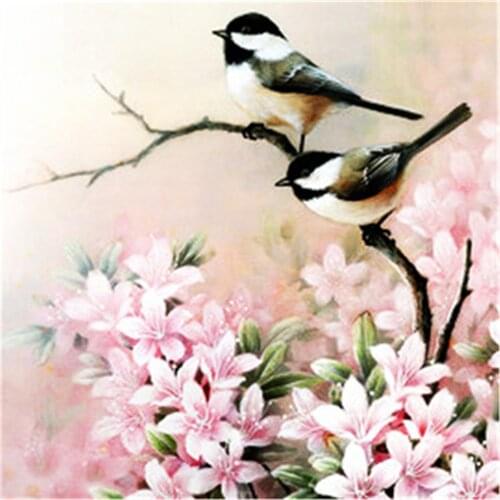 Birds And Flowers DIY Embroidery 11CT Cross Stitch Kits Craft Needlework Set Cotton Thread Printed Canvas Home Sale