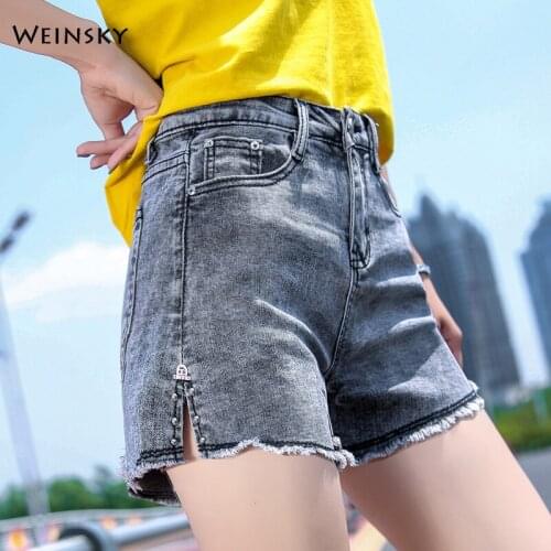 New Women Fashion Denim Shorts Plus Size Summer Casual Style Stretch Jeans