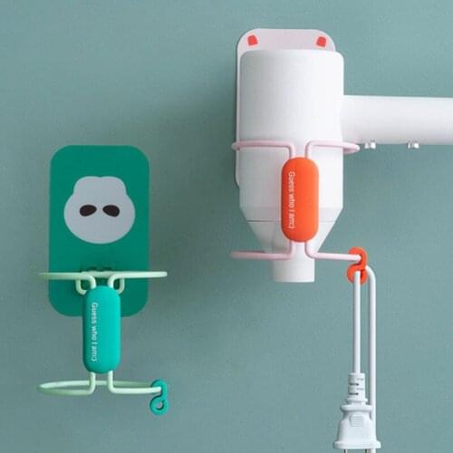 Hair Dryer Rack Storage Real Organizer Bathroom Wall-Mounted Hair Dryer Storage Rack Home Accessories