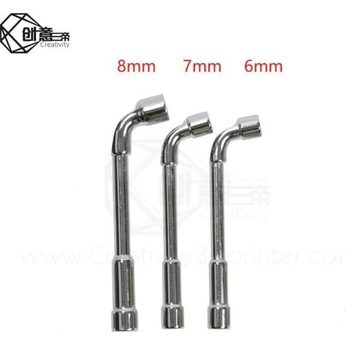 Wrench High Carbon Steel L Type Pipe Perforation Outer Hexagon Sleeves Wrench Elbow Double 6mm/7mm/8mm