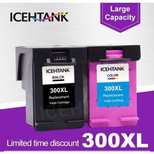 ICEHTANK 300XL Remanufactured Ink Cartridge Replacement for HP 300 with Deskjet D1660 D2560 D2660 D5560 F2420 F2480 F2492 F4210