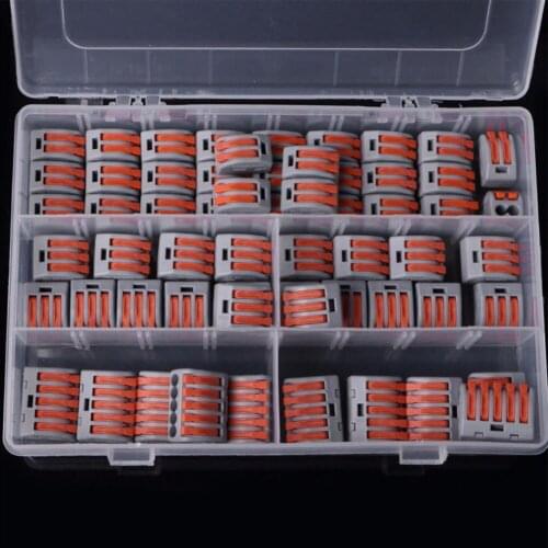 Terminal Block Spring Lever Nut Terminal Blocks Reusable 60pcs/set Electric Cable Connector Wire Home Tools of Insulating Solde