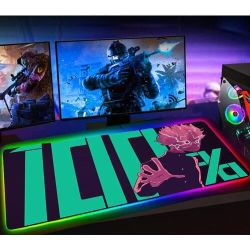 Rgb Mob Psycho 100 Mousepad XL Alfombrilla Raton Gaming Accessiores Mouse Pad XXL 90X30 Mause Pad LED Backlit Mat Mausepad 25X35