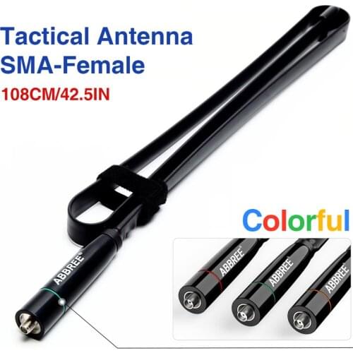 Colorful ABBREE AR-152C SMA-Female 144/430MHz Foldable CS Tactical Antenna For Baofeng UV-5R UV-82 BF-888S Walkie Talkie
