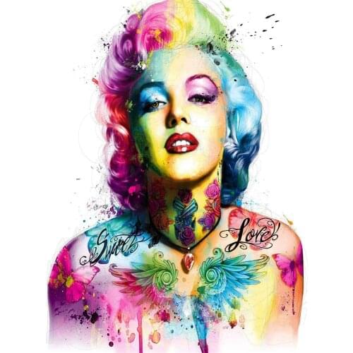 Marilyn Monroe DIY Cross Stitch 11CT Embroidery Kits Needlework Craft Set Cotton Thread Printed Canvas Home Dropshipping