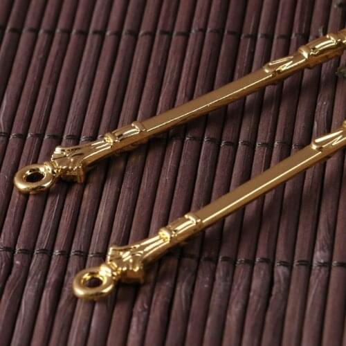 Golden Metal Spoon Use For Snuff Powder Spoon Tea Pendants Tableware Tea Spoon