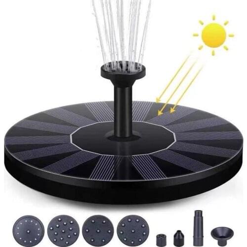 Mini Solar Water Fountain Pool Pond Waterfall Fountain Garden Decoration Outdoor Bird Bath Solar Powered Fountain Floating Water