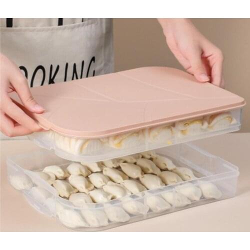 Multi-layer Leak Proof Food Dumpling Storage Box Fruit Egg Organizer Refrigerator Food Storage Box Kitchen Fresh Keep Organizer