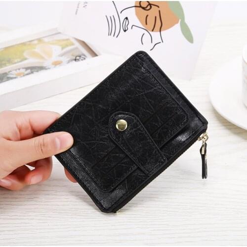 Retro Fashion Business Mini Purse Men Women Slim Credit Card Small PU Wallet Female Classic 2020 New Totes Handbags