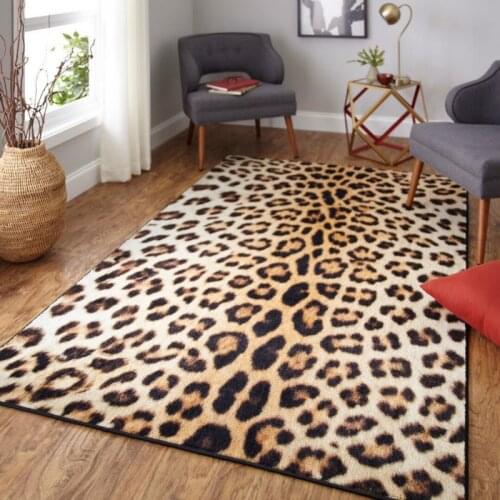 Fashion Modern Classic Sexy Wild Yellow Brown Leopard Print Living Room Bedroom Bedside Carpet Floor Mats Custom