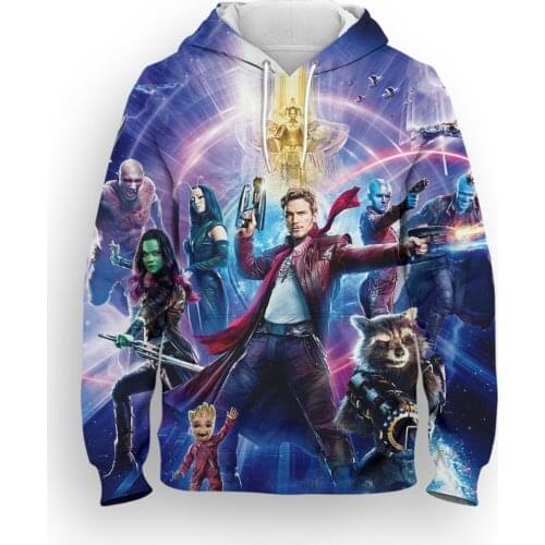 Guardians Of The Galaxy Mens Clothes Spring Casual Marvel 3D Print Women Hoodies Harajuku Style Streetwear Children Sweatshirts