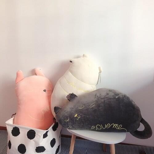 Super soft white bear/pink rabbit/grey cat cushion pillow sofa plush throw pillow backrest stuffed doll baywindow gift