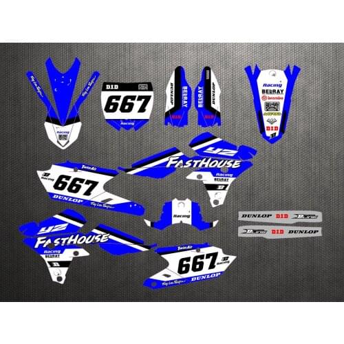 For Yamaha YZ450F YZF450 2014 2015 2016 2017 Team Graphics Decals free Customized Stickers For Yamaha YZF250 YZF250 2014-2018