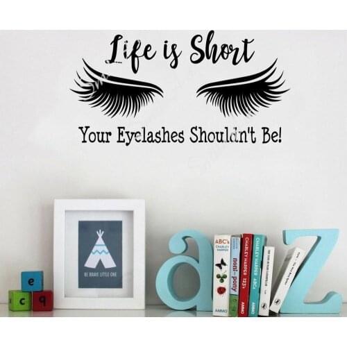 NEW Eyelash Cartoon Wall Decals Pvc Mural Art Diy Poster Living Room Bedroom Background Wall Art Decal Drop Shipping