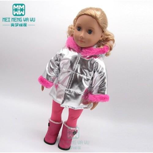 Clothes for doll fit 45cm American doll accessories fashion cotton suit rose, red, silver, yellow