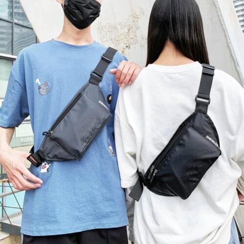Sports Waterproof Waist Bag Street Style Hip Belt Phone Pouch Unisex Outdoor Travel Crossbody Bag Chest Bags Men Fanny Pack