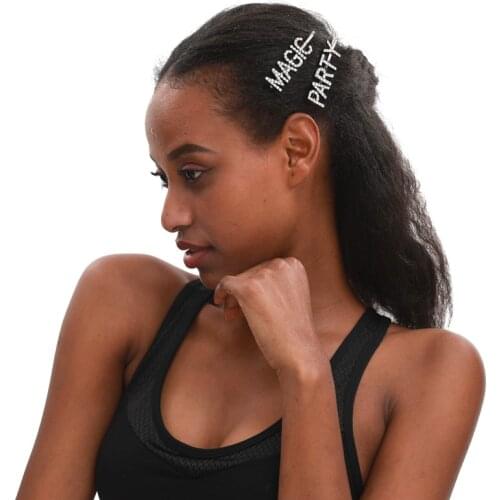 Professional Manufacturer Word Hairclips Original Design Letters Bobby Pins Crystal Hair Clips Hair Accessories WHOLESALE