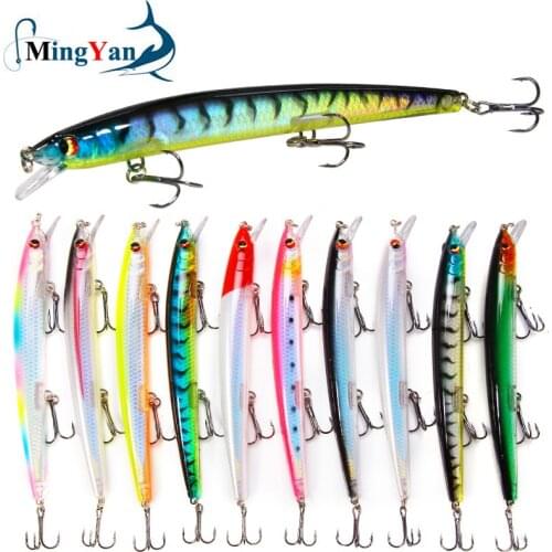 1PCS Long Shot 135mm/15.4g Minnow Fishing Lures Flying Fish Classic Wobblers Plastic Hard Crankbait Carp Pike Fishing Tackle