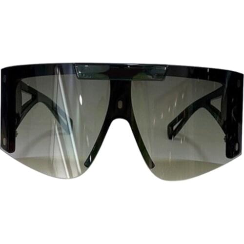 Oversized Goggle Sunglasses Women Men Half-Rim Acetate Frame Gradient UV400 Ladies Eyewear Oculos De Sol Feminino