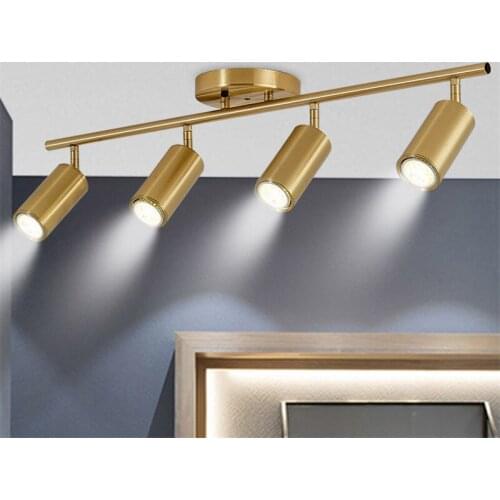 Modern Spotlights LED Lamp Pendant Light Gold Metal Suspension Light For Cloakroom Track Light Background Stage Lighting CA042